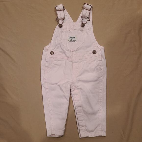 OSHKOSH Overalls Pink Heart B'Gosh 6 month Baby Clothes - Picture 1 of 6